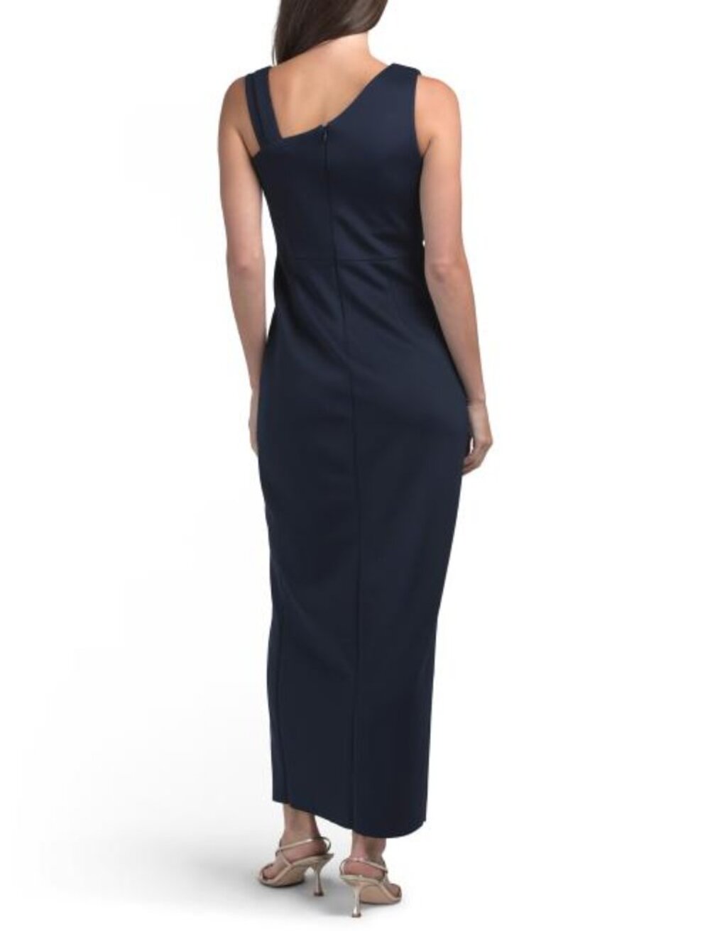 BETSY & ADAM Petite Made In Usa Long Tech Scuba Dress - Picture 2 of 3